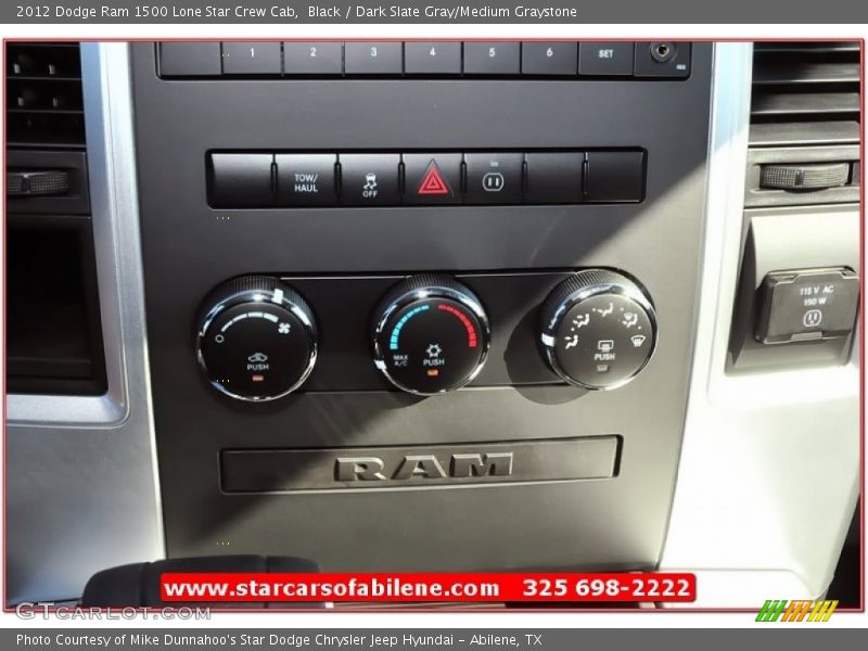 Black / Dark Slate Gray/Medium Graystone 2012 Dodge Ram 1500 Lone Star Crew Cab