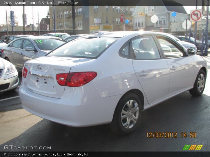 Nordic White / Beige 2010 Hyundai Elantra GLS