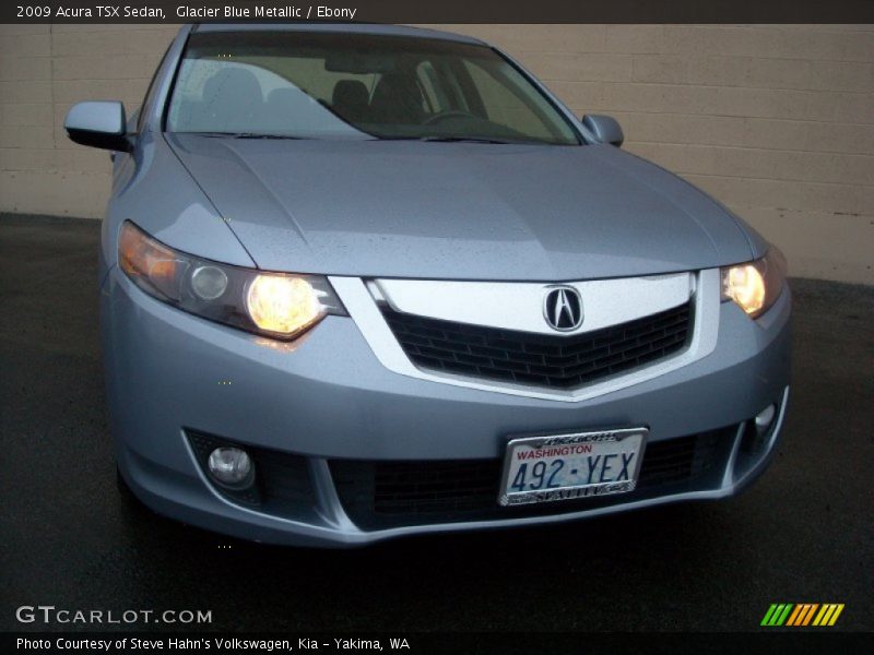 Glacier Blue Metallic / Ebony 2009 Acura TSX Sedan
