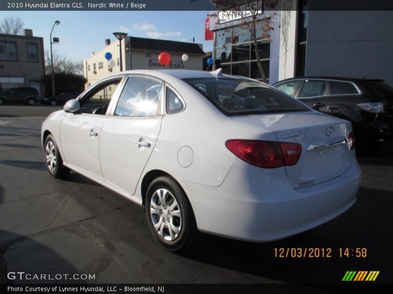 Nordic White / Beige 2010 Hyundai Elantra GLS