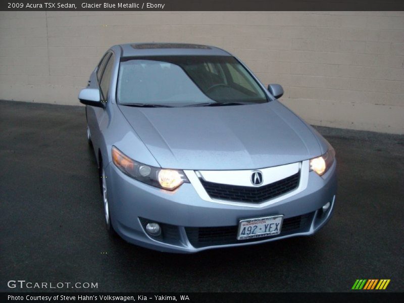 Glacier Blue Metallic / Ebony 2009 Acura TSX Sedan