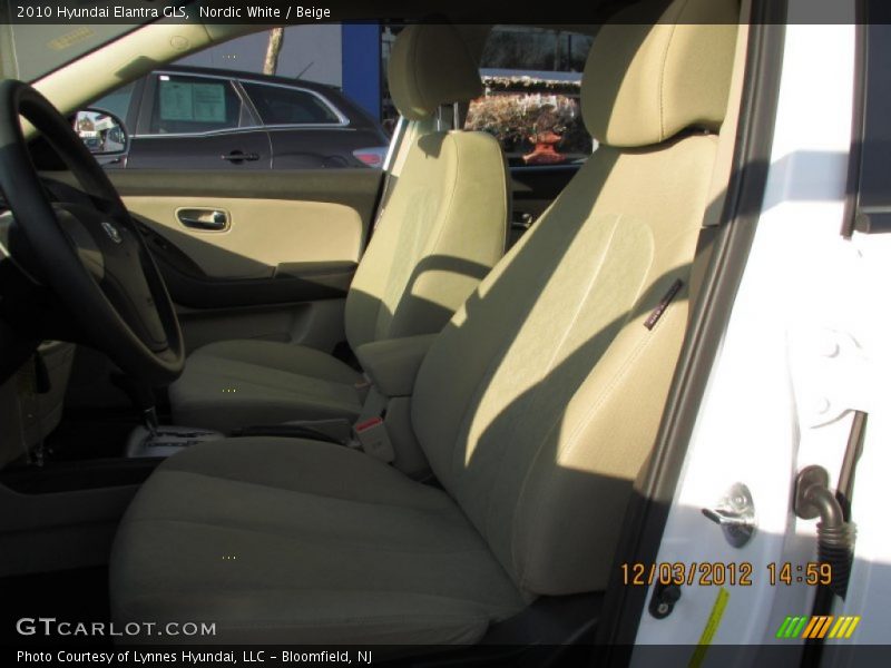 Nordic White / Beige 2010 Hyundai Elantra GLS