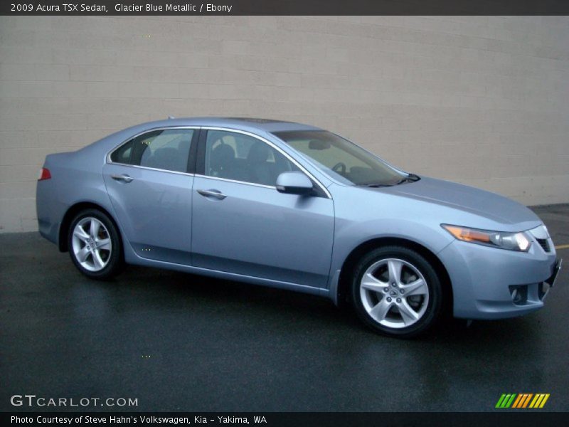 Glacier Blue Metallic / Ebony 2009 Acura TSX Sedan