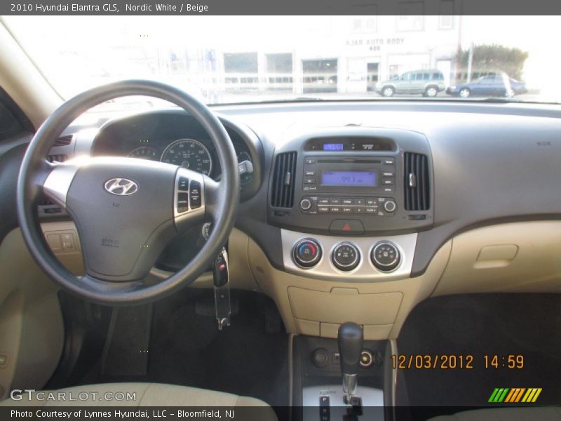 Nordic White / Beige 2010 Hyundai Elantra GLS
