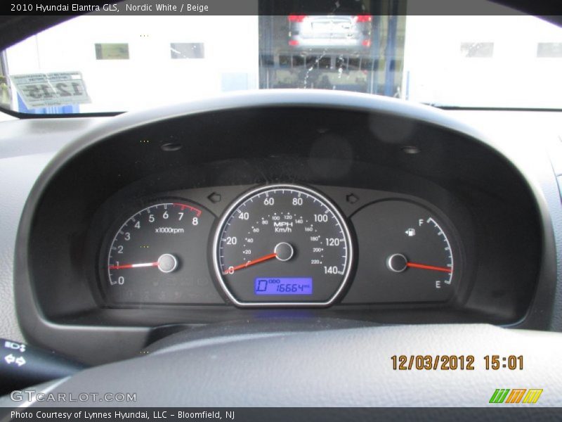Nordic White / Beige 2010 Hyundai Elantra GLS