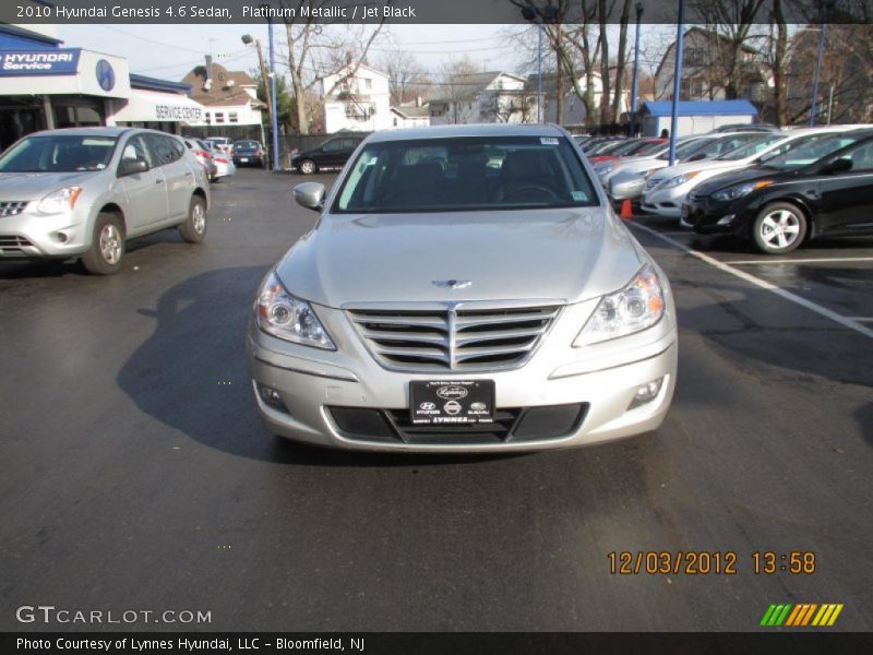 Platinum Metallic / Jet Black 2010 Hyundai Genesis 4.6 Sedan