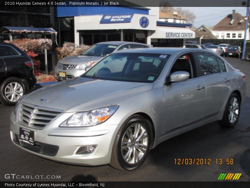 Platinum Metallic / Jet Black 2010 Hyundai Genesis 4.6 Sedan