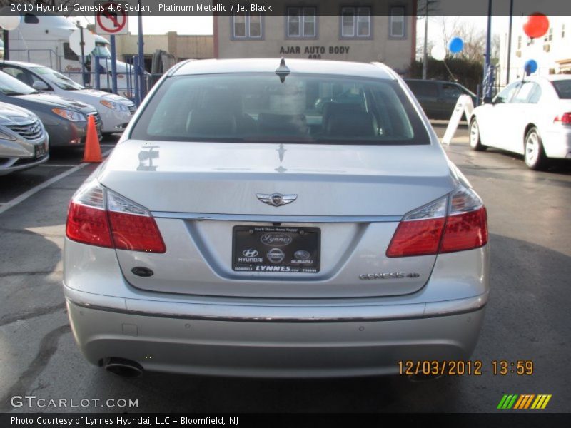 Platinum Metallic / Jet Black 2010 Hyundai Genesis 4.6 Sedan