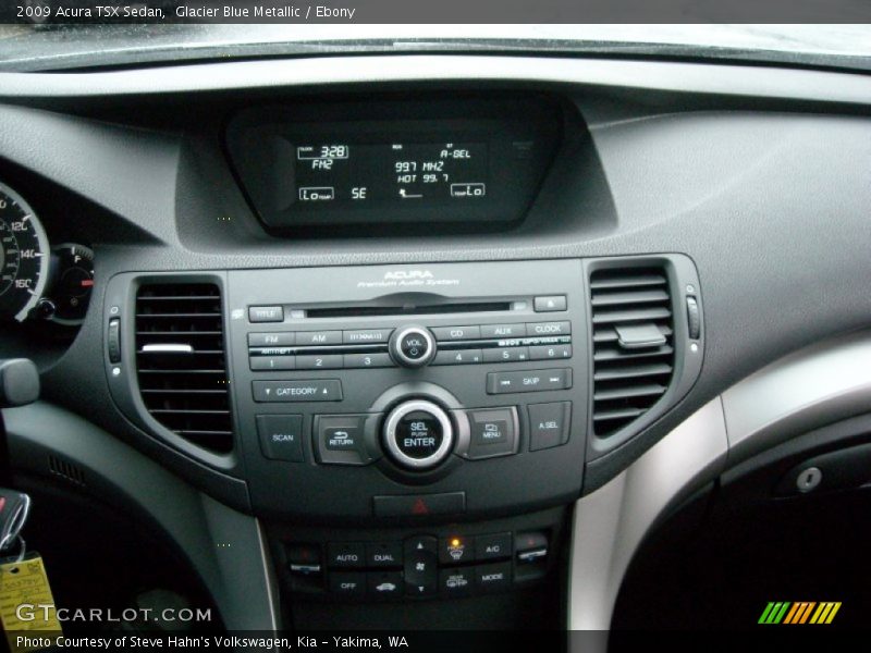Glacier Blue Metallic / Ebony 2009 Acura TSX Sedan