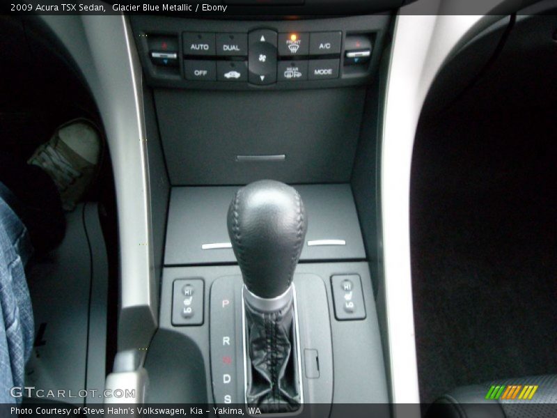 Glacier Blue Metallic / Ebony 2009 Acura TSX Sedan