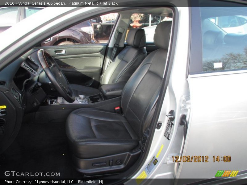 Platinum Metallic / Jet Black 2010 Hyundai Genesis 4.6 Sedan