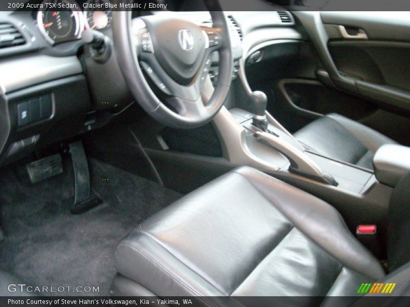 Glacier Blue Metallic / Ebony 2009 Acura TSX Sedan
