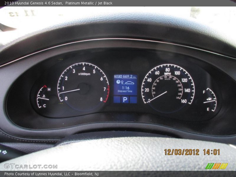 Platinum Metallic / Jet Black 2010 Hyundai Genesis 4.6 Sedan
