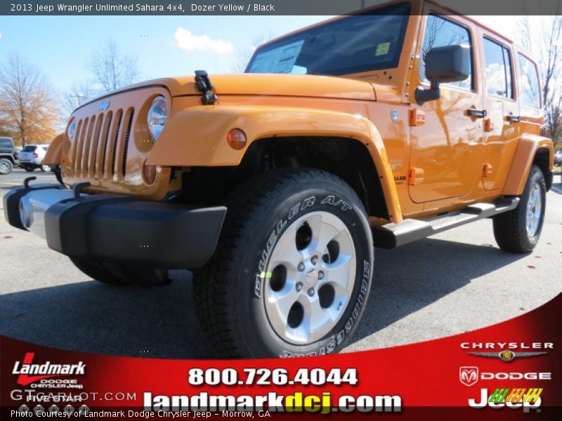 Dozer Yellow / Black 2013 Jeep Wrangler Unlimited Sahara 4x4