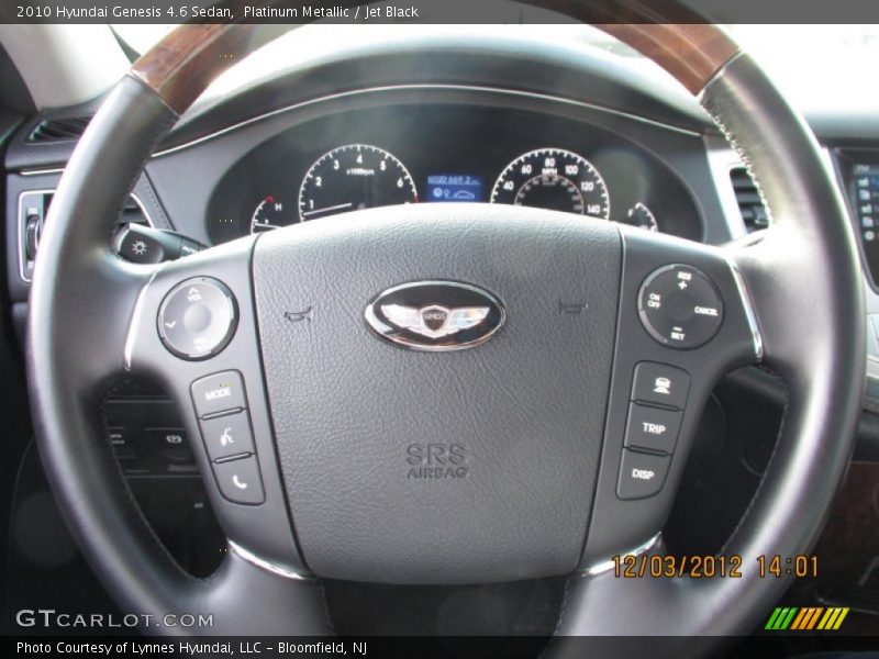 Platinum Metallic / Jet Black 2010 Hyundai Genesis 4.6 Sedan