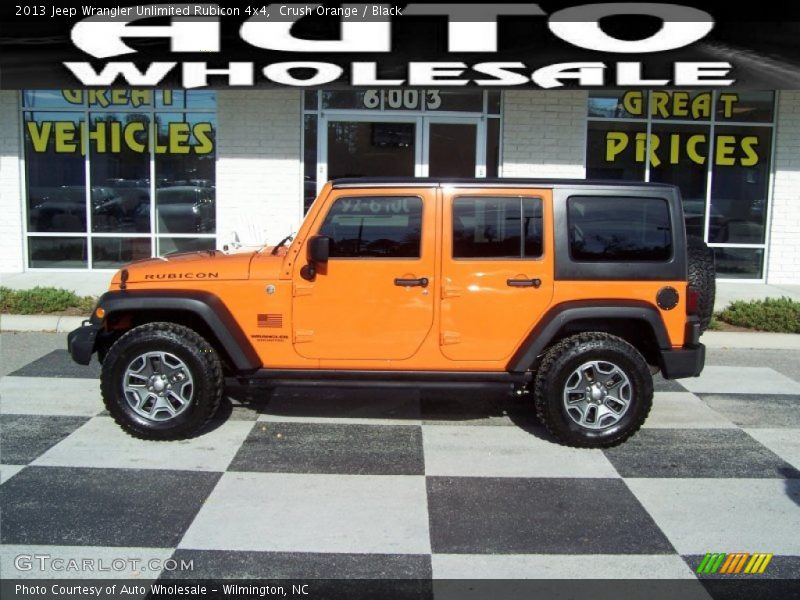 Crush Orange / Black 2013 Jeep Wrangler Unlimited Rubicon 4x4