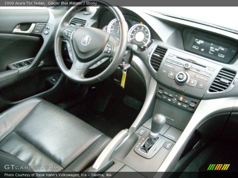 Glacier Blue Metallic / Ebony 2009 Acura TSX Sedan