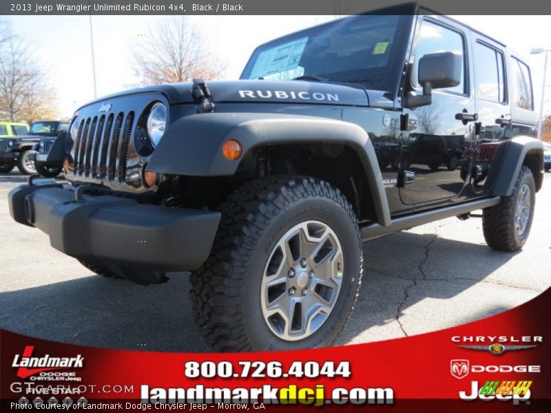 Black / Black 2013 Jeep Wrangler Unlimited Rubicon 4x4