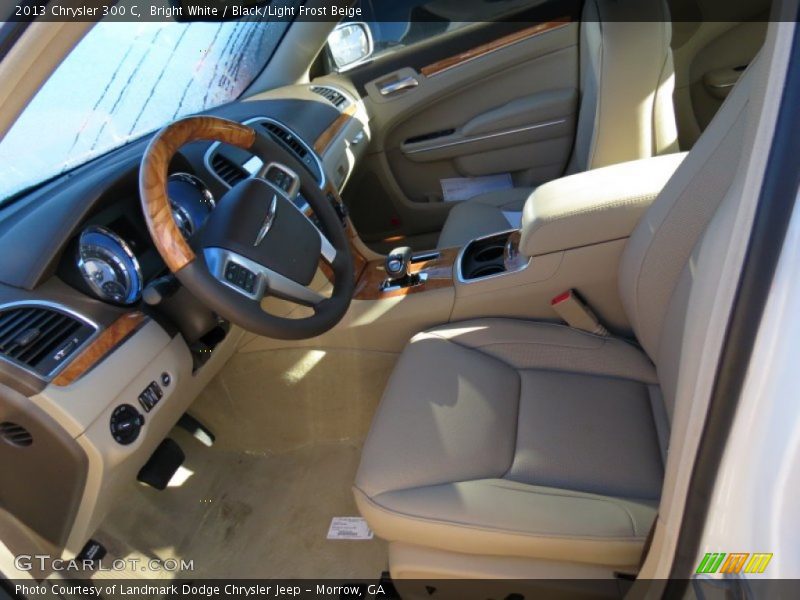 Bright White / Black/Light Frost Beige 2013 Chrysler 300 C