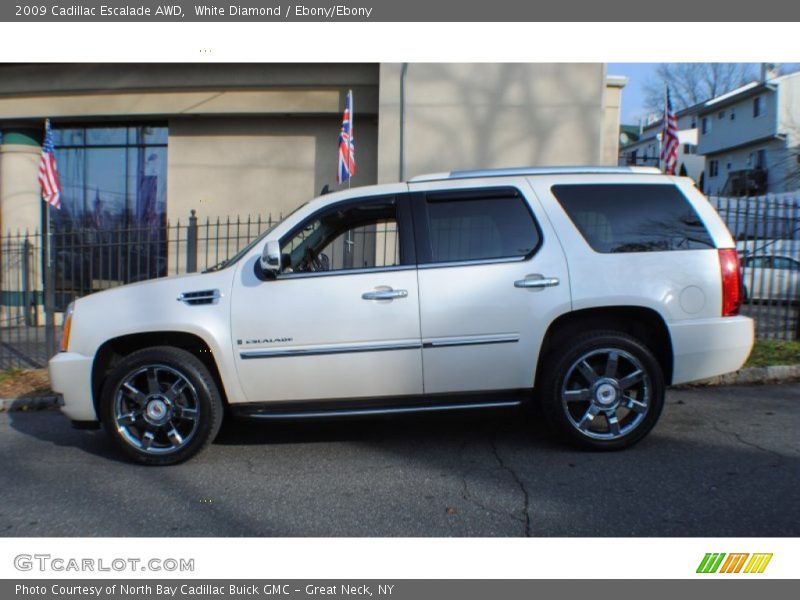 White Diamond / Ebony/Ebony 2009 Cadillac Escalade AWD