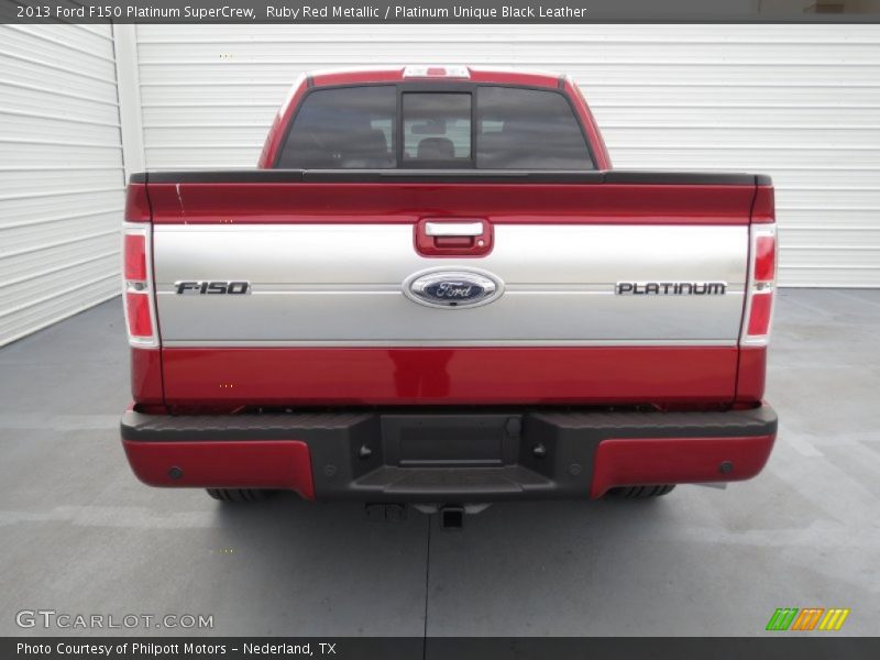 Ruby Red Metallic / Platinum Unique Black Leather 2013 Ford F150 Platinum SuperCrew