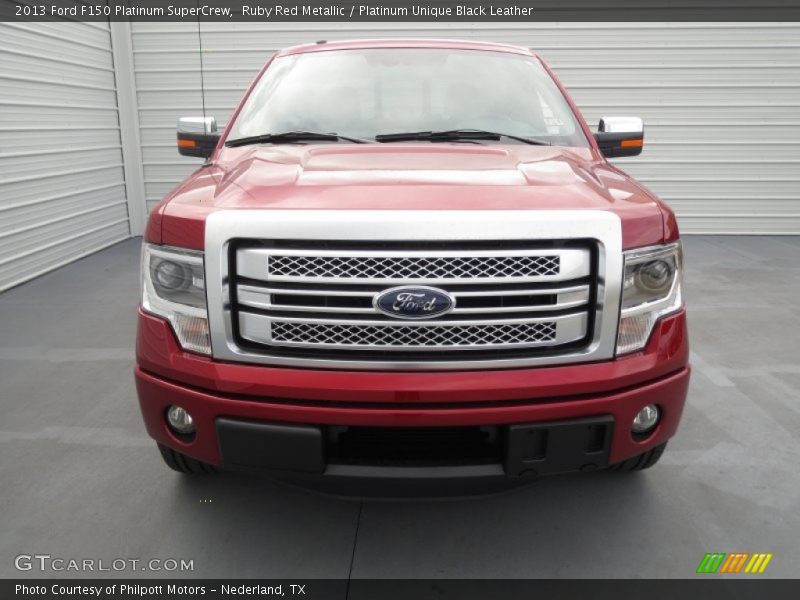 Ruby Red Metallic / Platinum Unique Black Leather 2013 Ford F150 Platinum SuperCrew