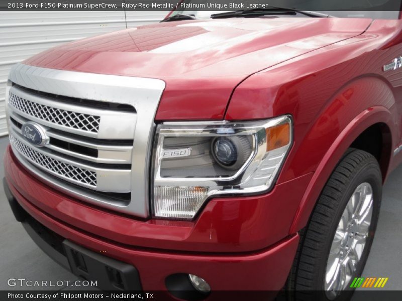 Ruby Red Metallic / Platinum Unique Black Leather 2013 Ford F150 Platinum SuperCrew
