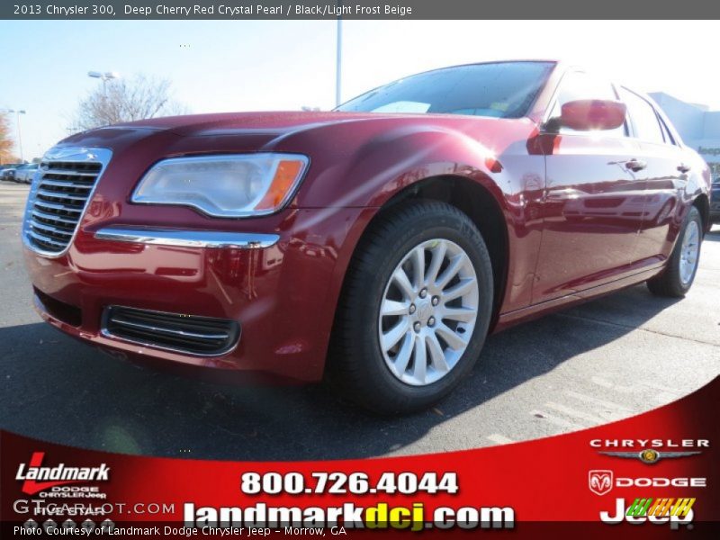 Deep Cherry Red Crystal Pearl / Black/Light Frost Beige 2013 Chrysler 300