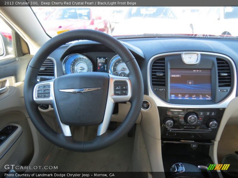Deep Cherry Red Crystal Pearl / Black/Light Frost Beige 2013 Chrysler 300