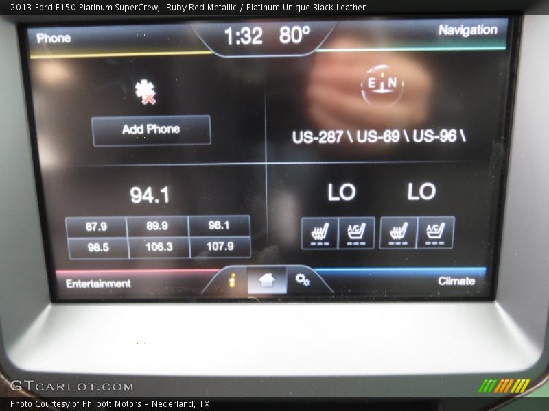 Ruby Red Metallic / Platinum Unique Black Leather 2013 Ford F150 Platinum SuperCrew