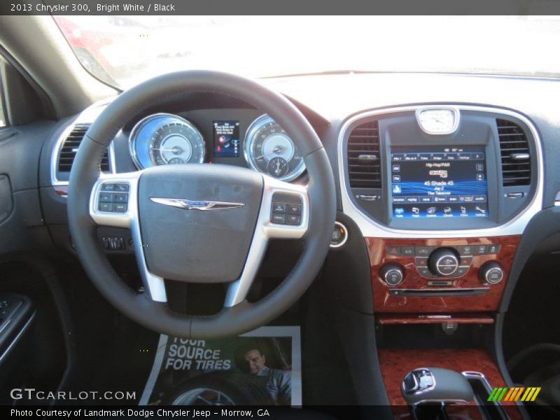 Bright White / Black 2013 Chrysler 300