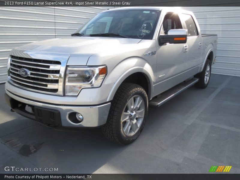 Ingot Silver Metallic / Steel Gray 2013 Ford F150 Lariat SuperCrew 4x4