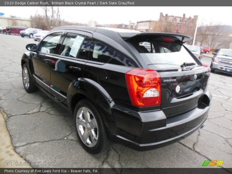 Brilliant Black Crystal Pearl / Dark Slate Gray/Red 2010 Dodge Caliber Rush