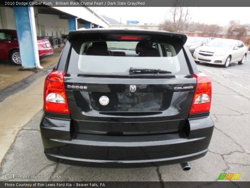 Brilliant Black Crystal Pearl / Dark Slate Gray/Red 2010 Dodge Caliber Rush