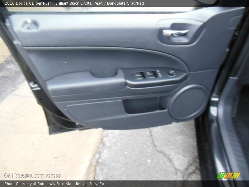 Brilliant Black Crystal Pearl / Dark Slate Gray/Red 2010 Dodge Caliber Rush
