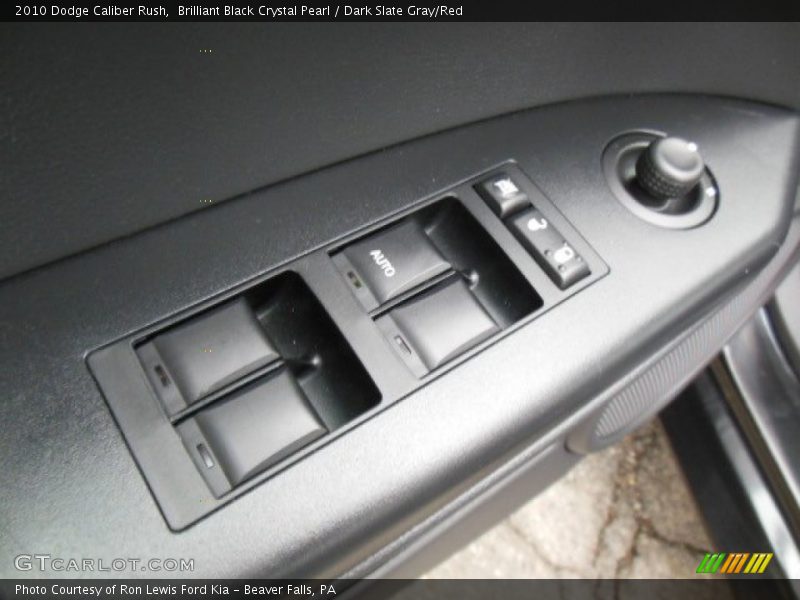 Brilliant Black Crystal Pearl / Dark Slate Gray/Red 2010 Dodge Caliber Rush