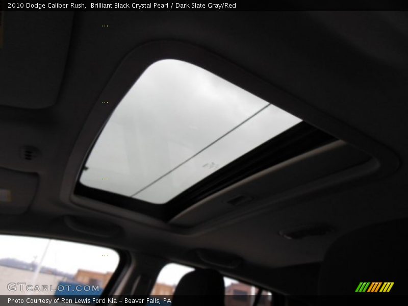 Brilliant Black Crystal Pearl / Dark Slate Gray/Red 2010 Dodge Caliber Rush