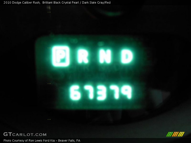 Brilliant Black Crystal Pearl / Dark Slate Gray/Red 2010 Dodge Caliber Rush