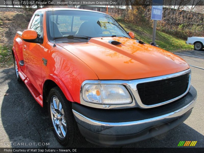 Hugger Orange / Medium Graphite Grey 2003 Ford F150 XLT Regular Cab