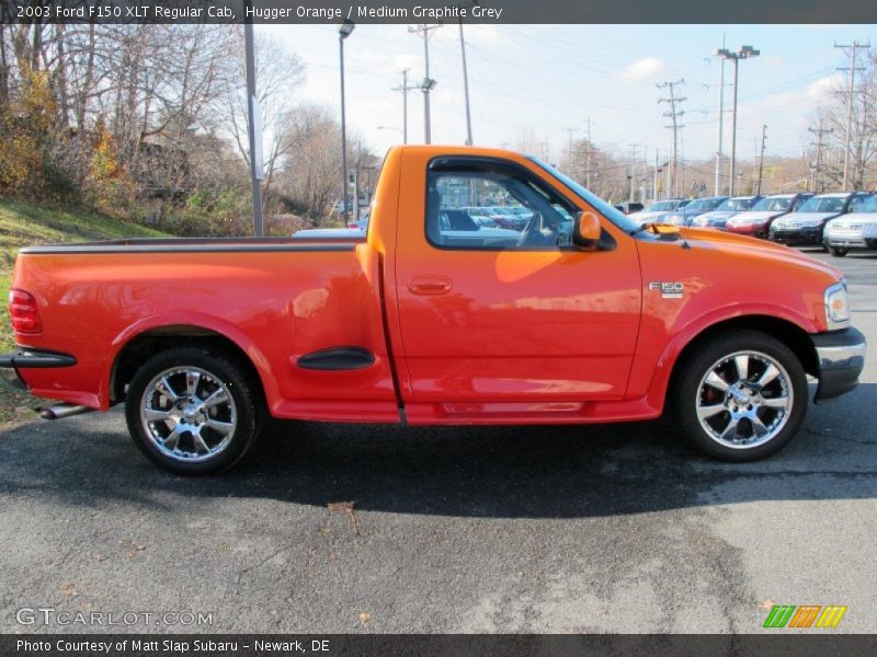 Hugger Orange / Medium Graphite Grey 2003 Ford F150 XLT Regular Cab