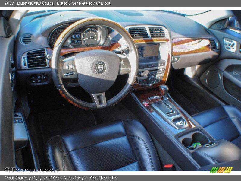 Liquid Silver Metallic / Charcoal 2007 Jaguar XK XK8 Coupe