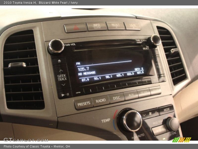 Blizzard White Pearl / Ivory 2010 Toyota Venza I4