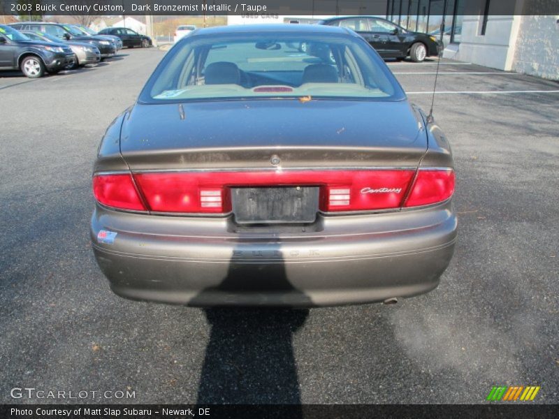 Dark Bronzemist Metallic / Taupe 2003 Buick Century Custom