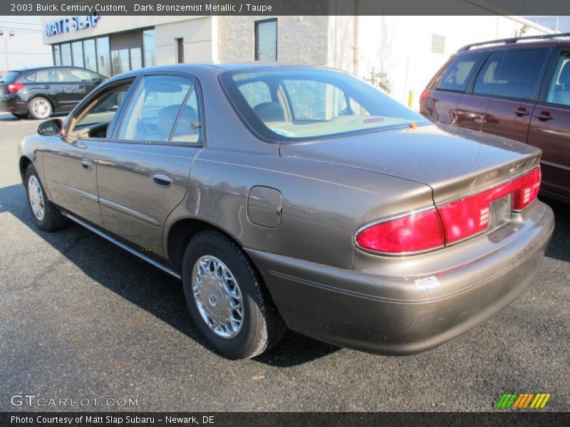 Dark Bronzemist Metallic / Taupe 2003 Buick Century Custom
