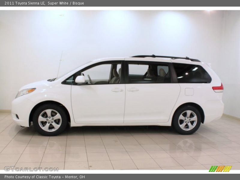 Super White / Bisque 2011 Toyota Sienna LE