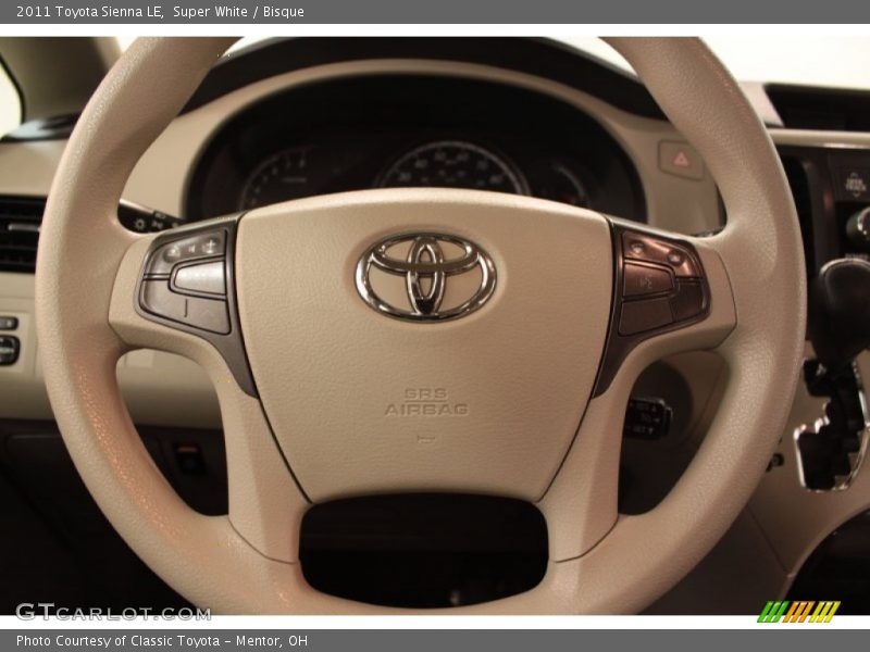 Super White / Bisque 2011 Toyota Sienna LE