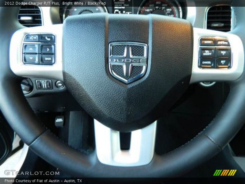 Bright White / Black/Red 2012 Dodge Charger R/T Plus