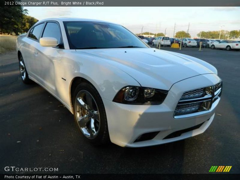 Bright White / Black/Red 2012 Dodge Charger R/T Plus