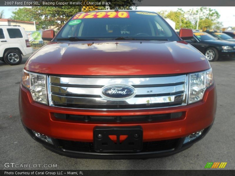 Blazing Copper Metallic / Charcoal Black 2007 Ford Edge SEL