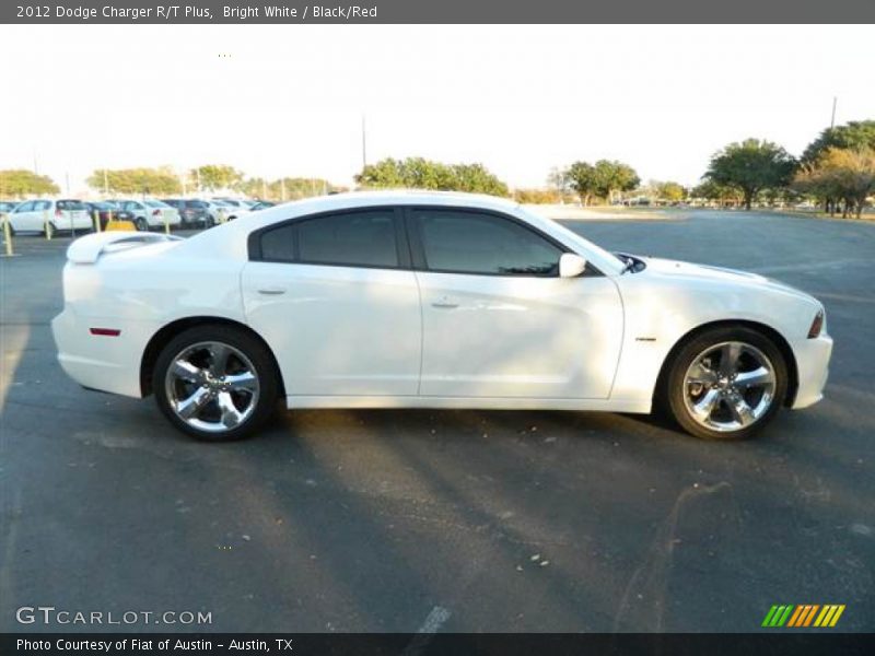 Bright White / Black/Red 2012 Dodge Charger R/T Plus